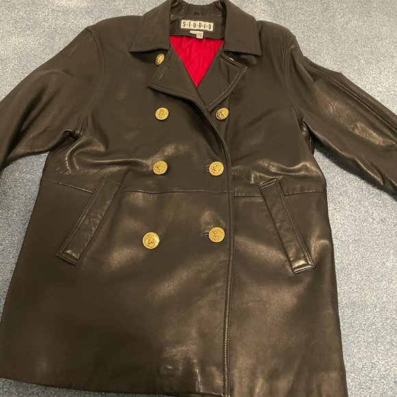 Studio Jackets & Blazers - BLACK LEATHER JACKET Quilted Lining